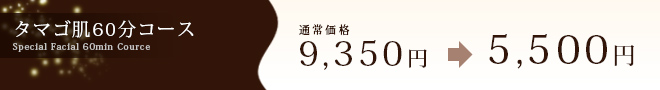 フェイシャル60分コース